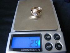 bague solitaire or jaune 18 carats poinçon tête aigle