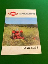 Notice publicitaire KUHM Faucheuse Portée FA 367/372  - Non daté