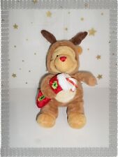 ㉚ - Doudou Peluche Winnie Déguisé en Renne Chaussette de Noël Disney