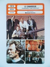 CARTE FICHE CINEMA 1974 LE CANARDEUR Clint Eastwood Jeff Bridges George Kennedy