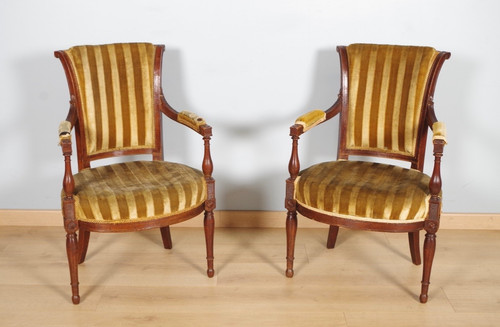 Paire fauteuils directoire - de,