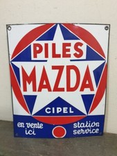 Plaque émaillée Piles MAZDA