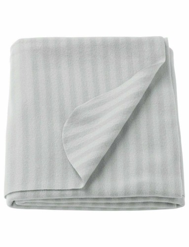 Ikea grey striped fleece throw - striped,