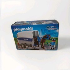 Playmobil City Action 6922: Policière Avec Cheval Et Remorque/ Boîte Neuve Et...