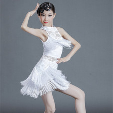 Filles Robe Danse Frange Fête