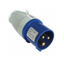 Fiche mâle CEE 17 pour raccordement sur la borne du camping