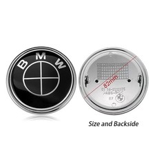 Logo BMW 82mm Noir Capot Coffre Emblème Badge Insigne