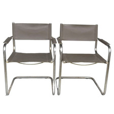 Fauteuils B33 Marcel Breuer vintage tubulaires (paire)