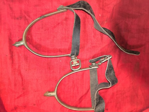 éperons troupe nickelé cuir