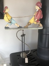 Ancien jeux en tôle a bascule Jouet ancien. Art Populaire.