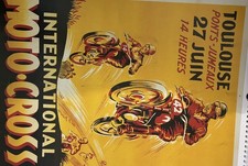 AFFICHE   Poster Toulouse Moto