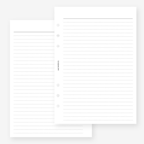 Lined planner insert for - a5,