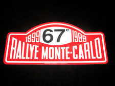Plaque plate schild 91 eme RALLYE MONTE CARLO 1999 METAL  30 X 14 CM