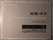 Brochure manuel utilisateur amplificateur KENWOOD KR-77 1969 16 pages schéma