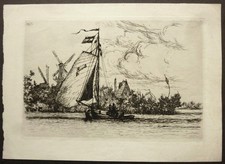 Eau-forte de Ludovic-Napoléon LEPIC. Hollande