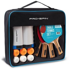 PRO-SPIN Set de Raquettes de Ping-Pong Portable | Kit de Qualité avec Filet P...