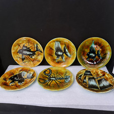 6 assiettes décoratives en