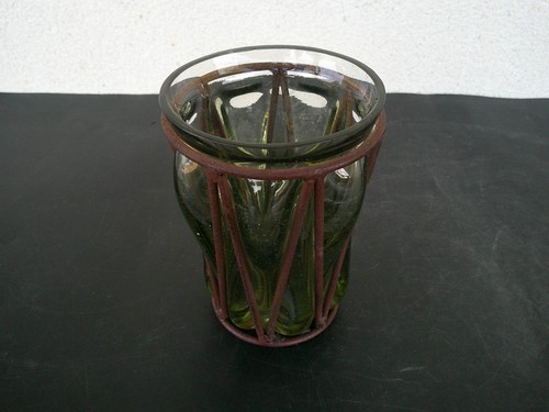 Vase verre souffle - vase, en