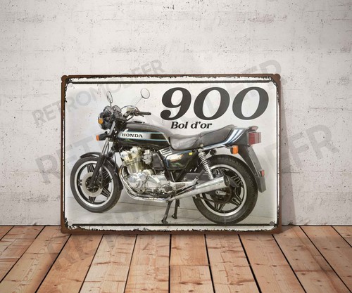 Plaque métal vintage honda - métal,