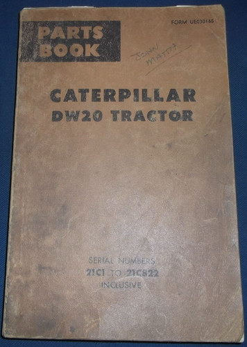 Cat caterpillar dw20 - dw20, manuel