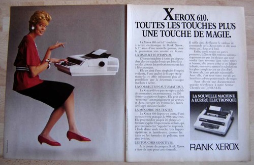 Publicité papier machine à - -,