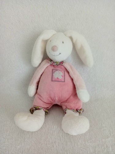 Doudou lapin blanc rose - doudou,