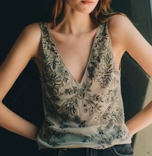 ZARA LIGHT GREY TULLE SEQUIN
