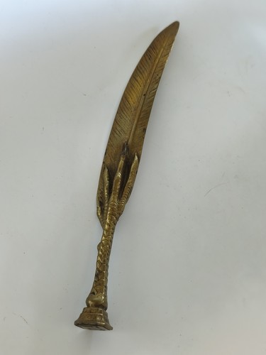 Sceau cachet bronze plume
