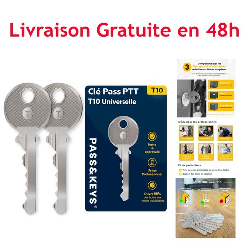 Clé passe partout ptt t10 - passe-partout,
