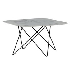 Table Basse en Verre Marbré