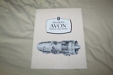 (MN2/A) Brochure ROLLS-ROYCE AVON TURBO-JET AERO-ENGINES
