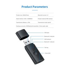 Transmetteur Bluetooth BT5.2 USB stable portable pour ordinateur TV PC de