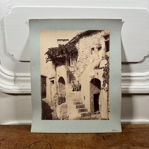 Photo albumine contrecollée