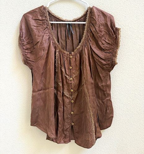 Anthropologie brown lace - brown,