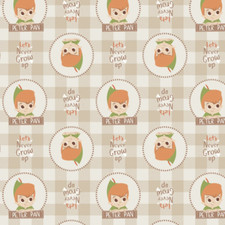 Peter Pan Beige Plaid Cotton