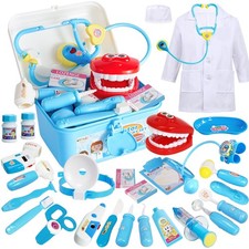 Malette Docteur Enfant Jouet avec Déguisement de Docteur Kit Medecin Outils S...