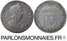 Ecu Louis XIV à la meche longue sans baie 1652 A SUP R1