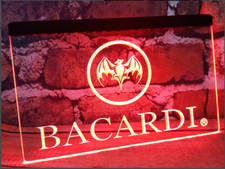 Enseigne lumineuse néon LED Bacardi pour bar alco shop pub bière rhum club ho...