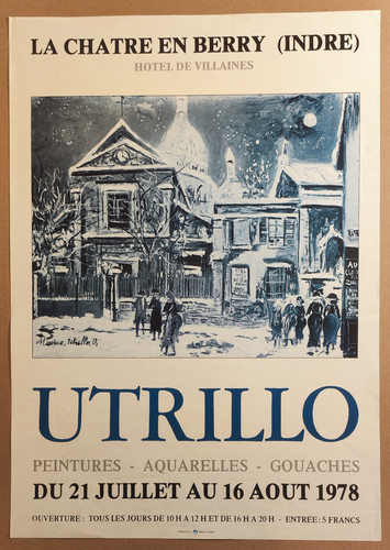 Maurice utrillo affiche - maurice,