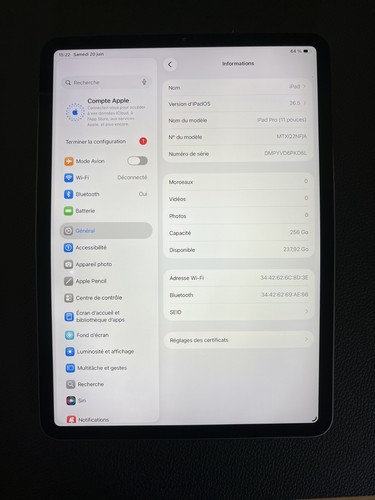 Ipad pro pouces - 11,