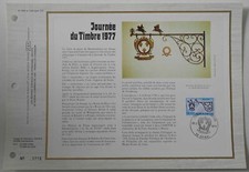 Feuillet CEF 1er jour 398 1977 Journée du Timbre Poste Marckolsheim