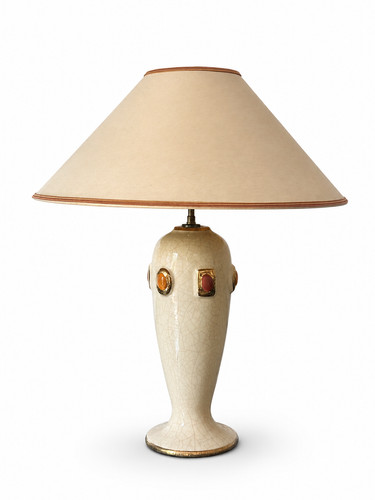 Grande lampe ancienne émaux - lampe,