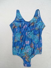 MAILLOT DE BAIN / MAILLOT DE BAIN VINTAGE IMPRIMÉ ROSE BLEU