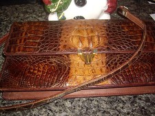  LARGE BROWN CROCODILE PURSE