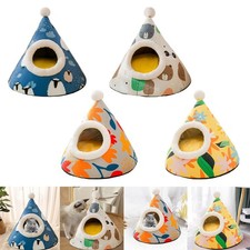 Chat hiver maison lit pour animaux de compagnie chien tente lavable chaud  pour