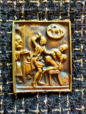 plaque en bronze érotique 