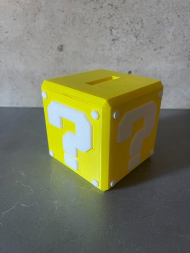 Boîte tirelire bloc question - tirelire,