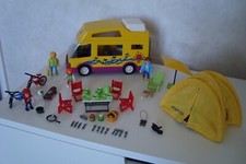 Playmobil : Camping- Car Familial + Tente - Très Bon Etat