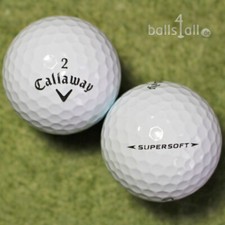 40 Balles De Golf Callaway Supersoft Lakeballs Qualité AA/AAA Balles Usagées