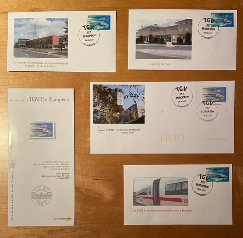 Lot enveloppes 1er jour tgv - lot,